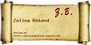 Zelina Botond névjegykártya